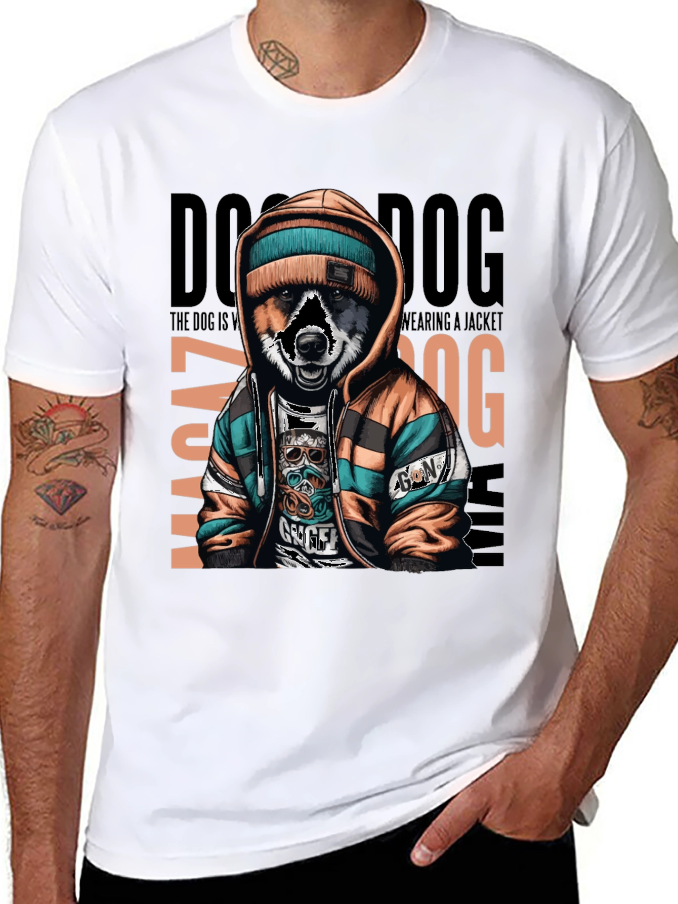 Dog Wearing Jacket Unisex T-Shirt