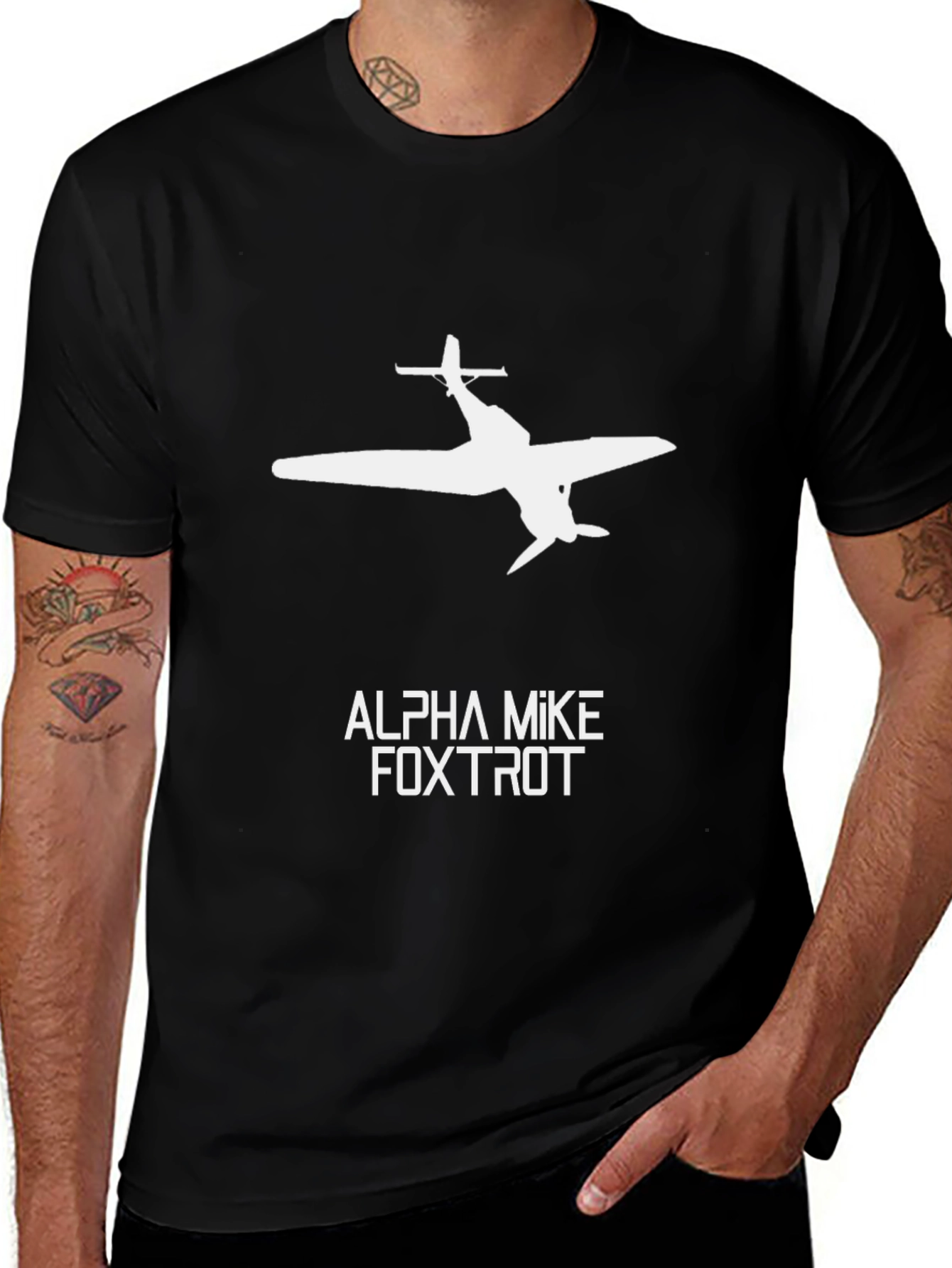 Alpha Mike Foxtrot Airplane T-Shirt