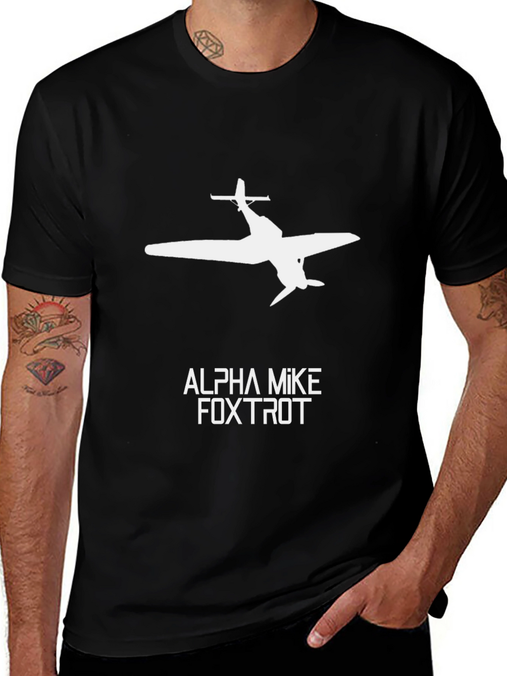 Alpha Mike Foxtrot Airplane T-Shirt