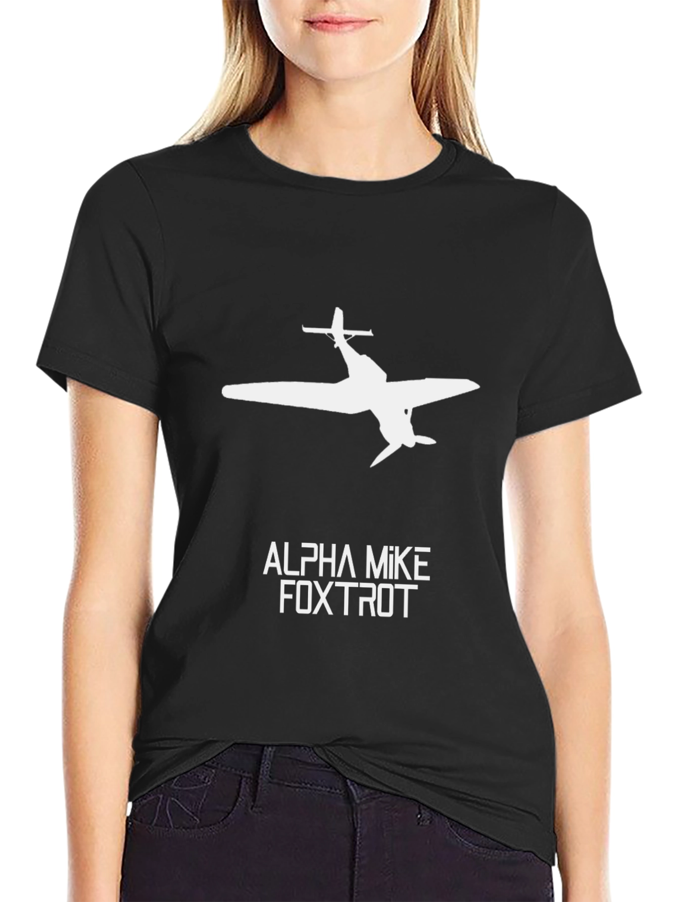 Alpha Mike Foxtrot Airplane T-Shirt