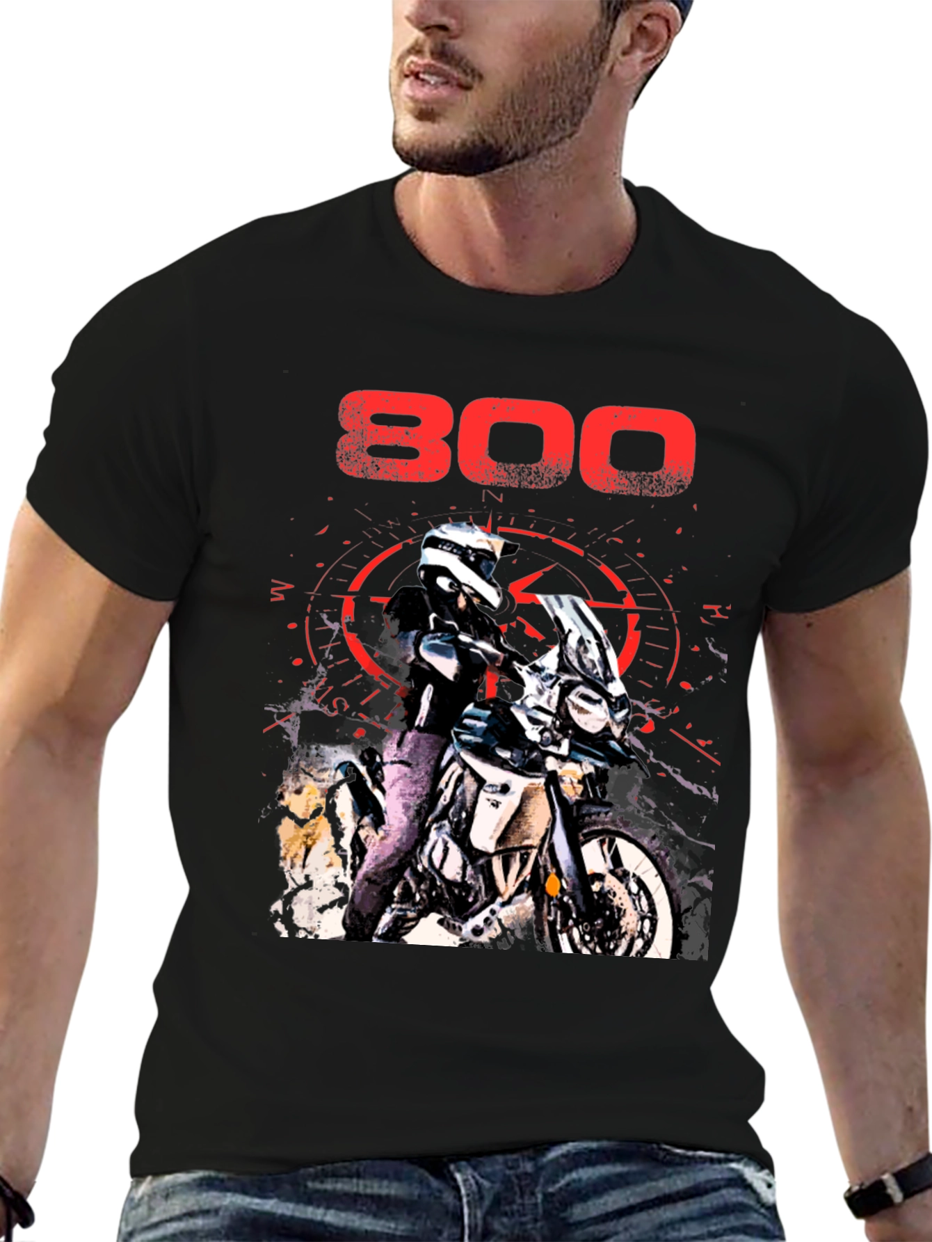 800 Motorcycle Graphic T-Shirt - Adventure Ready