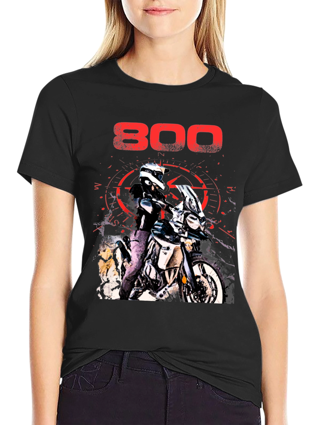 800 Motorcycle Graphic T-Shirt - Adventure Ready