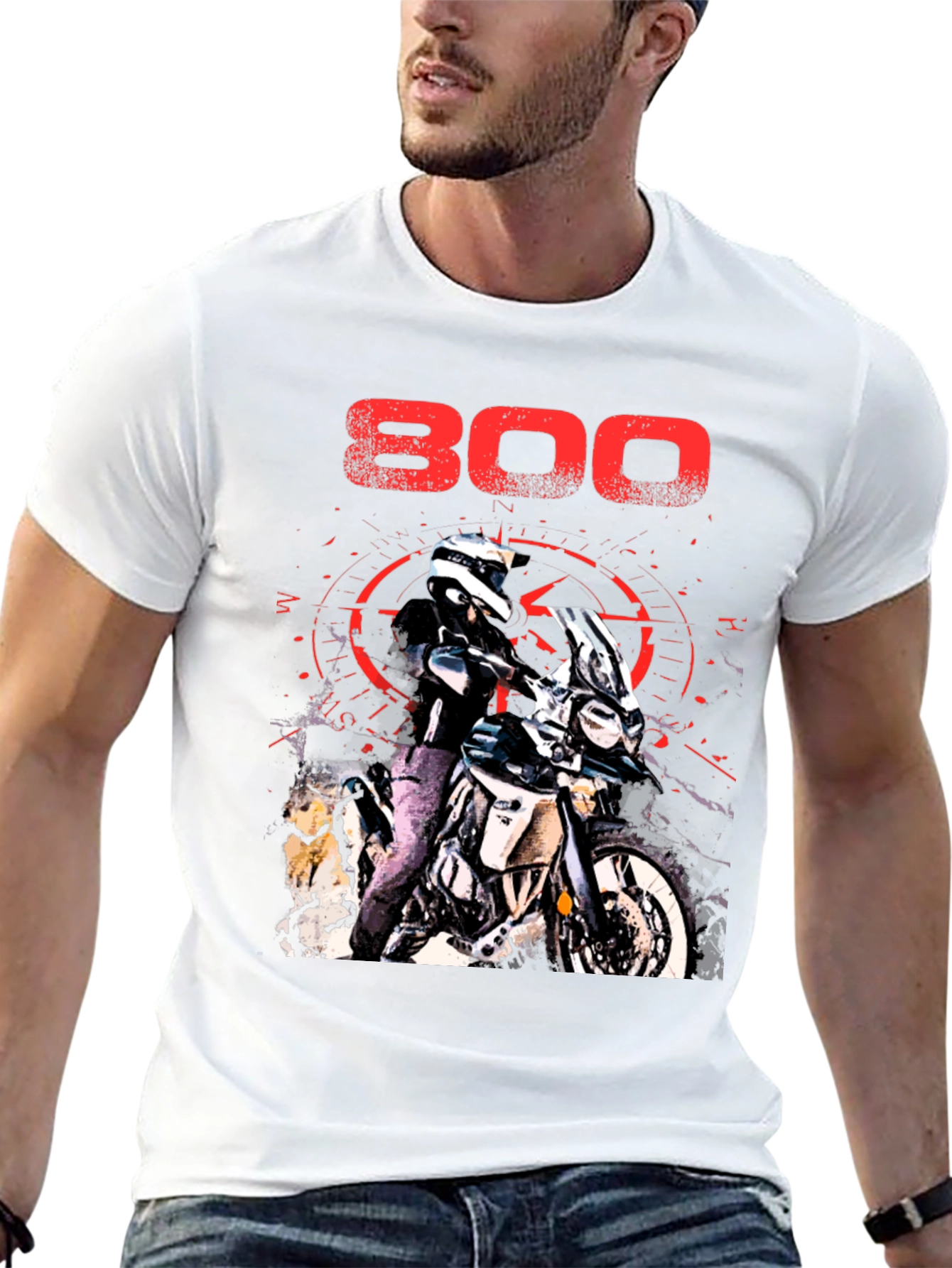 800 Motorcycle Graphic T-Shirt - Adventure Ready