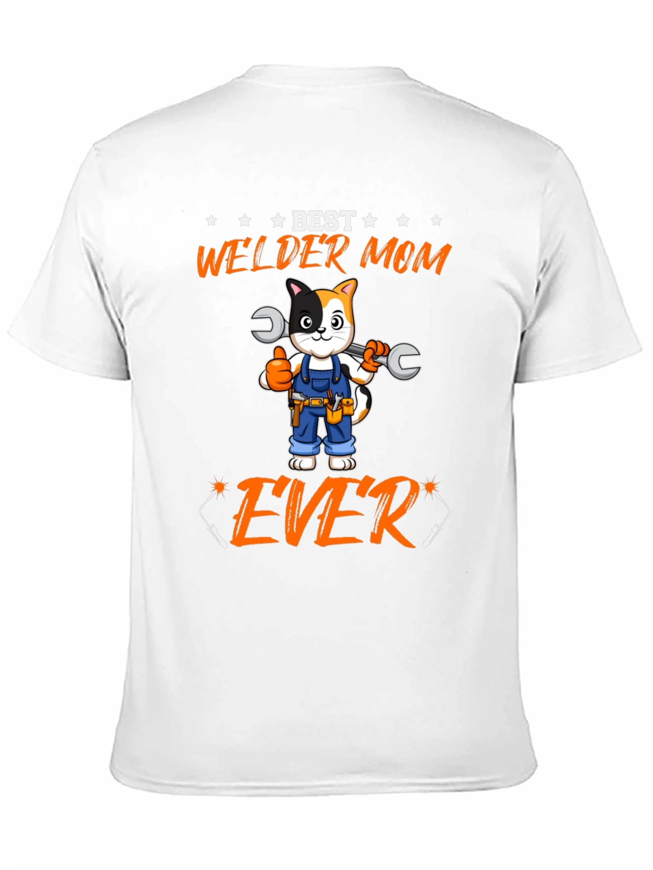 Best Welder Mom Ever T-Shirt - Cat with Wrenches