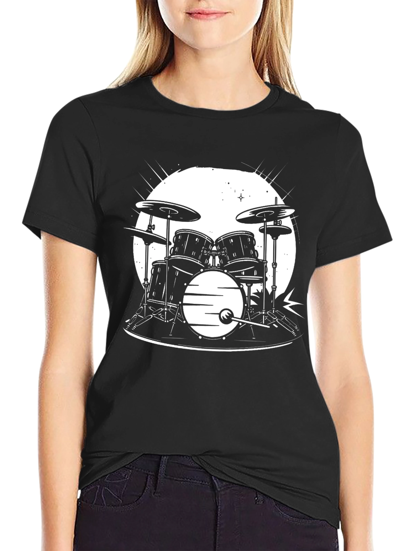 Drum Set Graphic T-Shirt - Musician Style