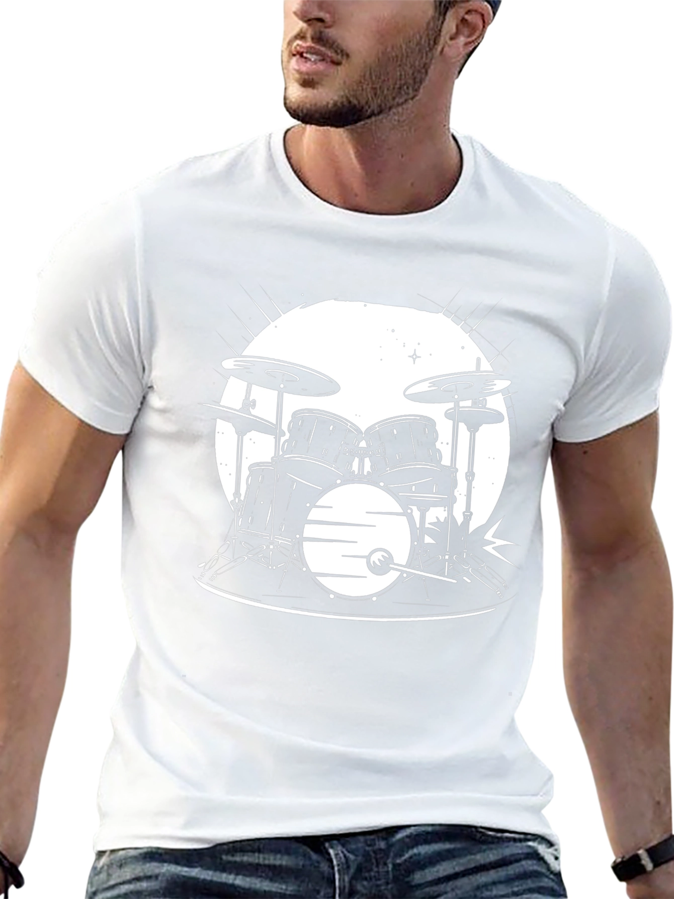 Drum Set Graphic T-Shirt - Musician Style