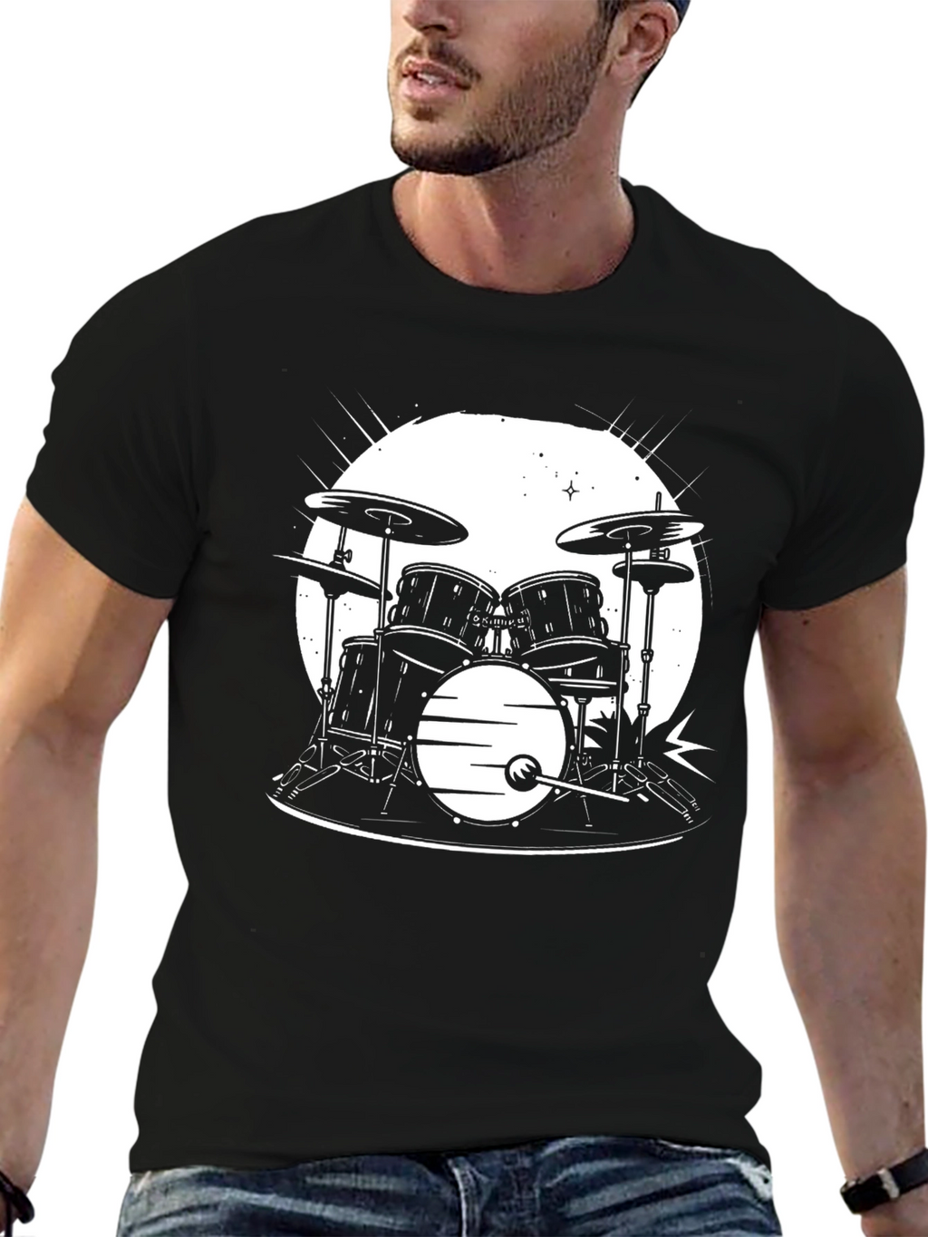 Drum Set Graphic T-Shirt - Musician Style