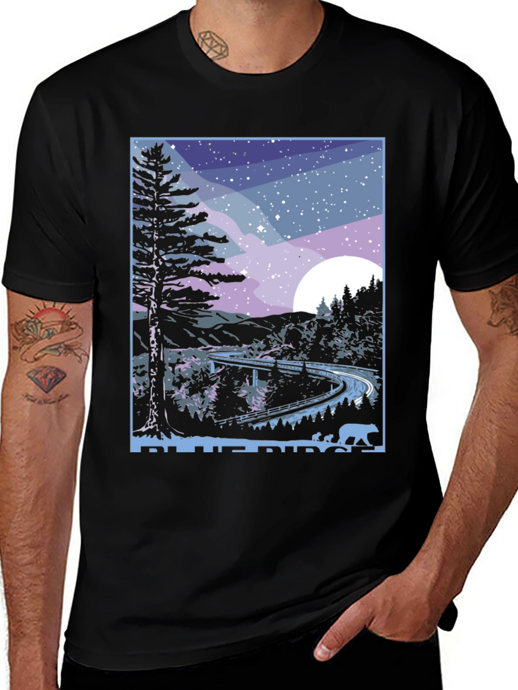 Blue Ridge Parkway Bear Graphic T-Shirt