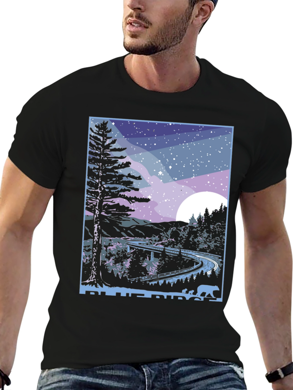 Blue Ridge Parkway Bear Graphic T-Shirt