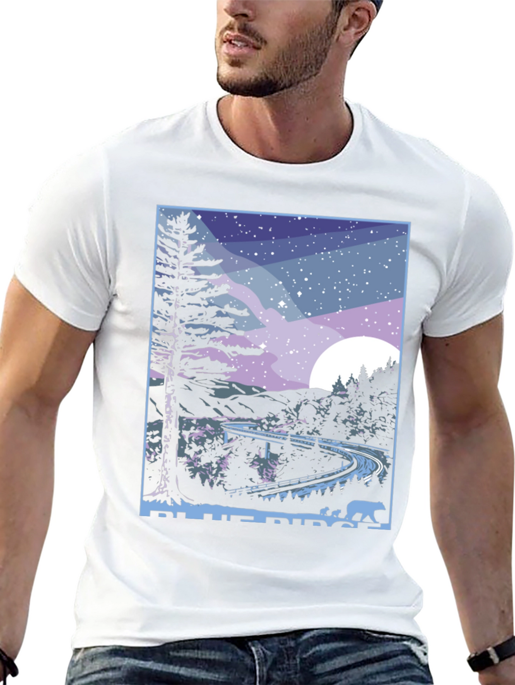 Blue Ridge Parkway Bear Graphic T-Shirt