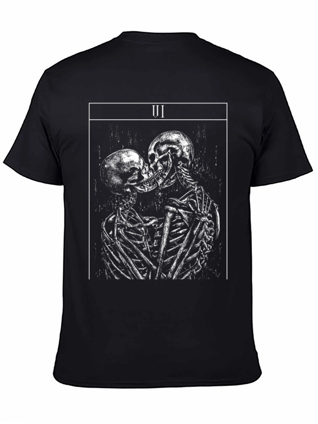 Skull Kiss Graphic Tee - Black
