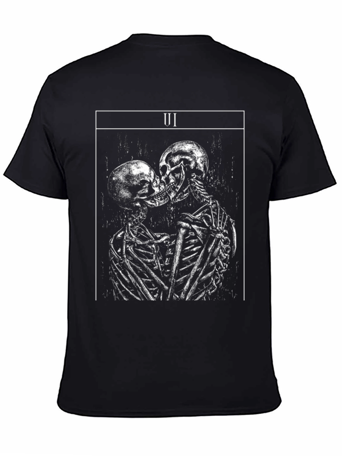 Skull Kiss Graphic Tee - Black