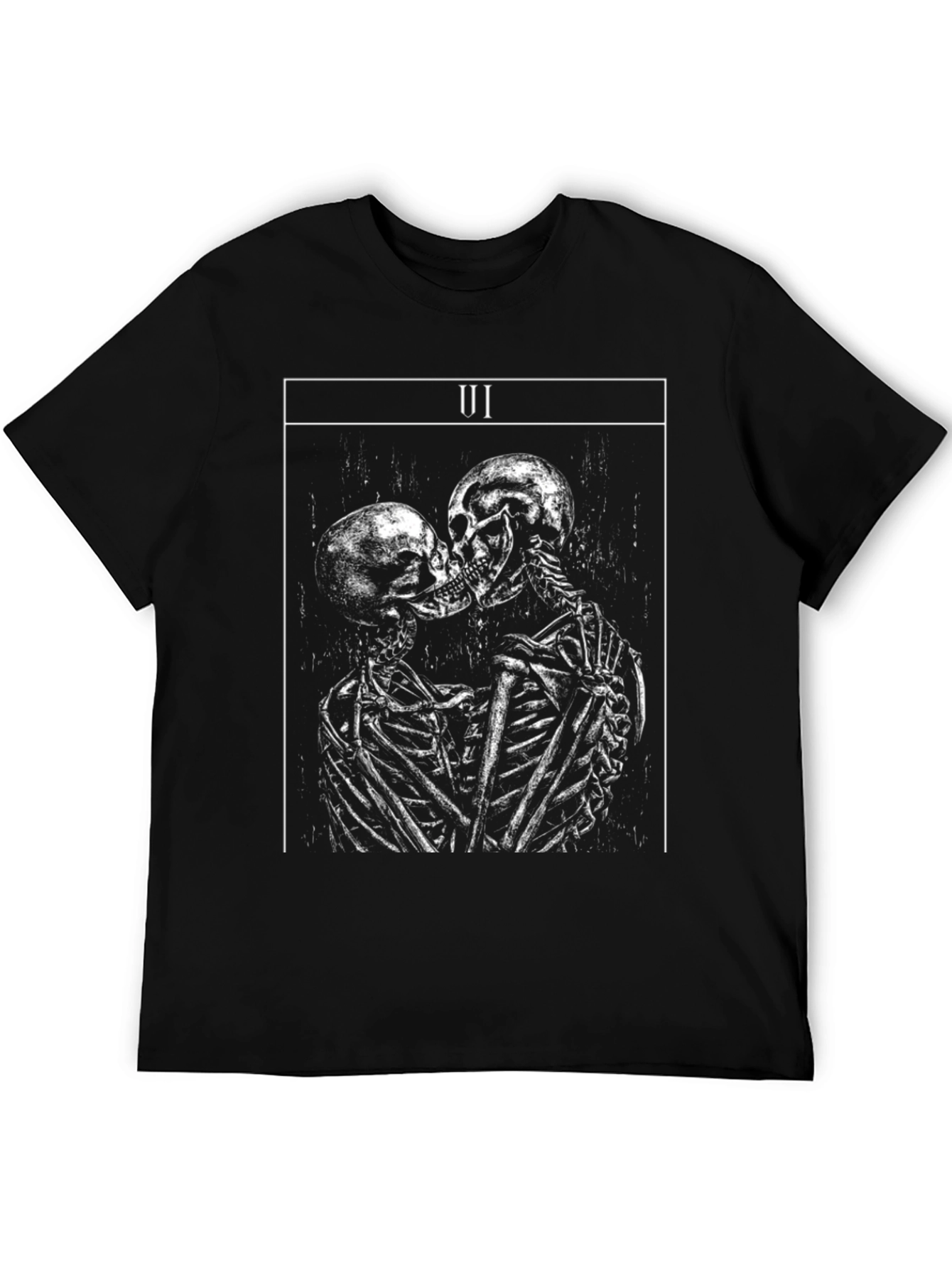 Skull Kiss Graphic Tee - Black