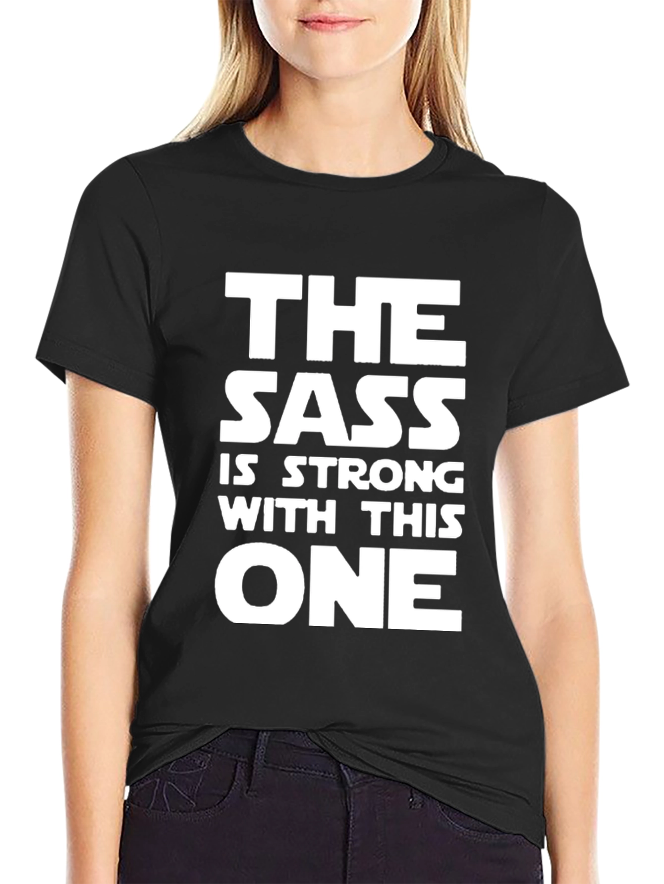 The Sass is Strong Graphic T-Shirt - Black
