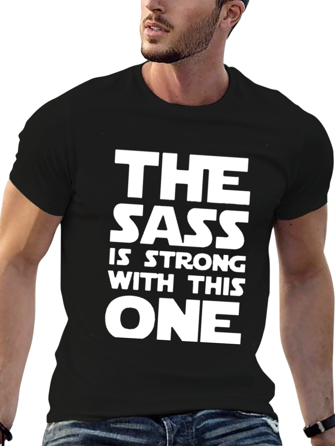 The Sass is Strong Graphic T-Shirt - Black