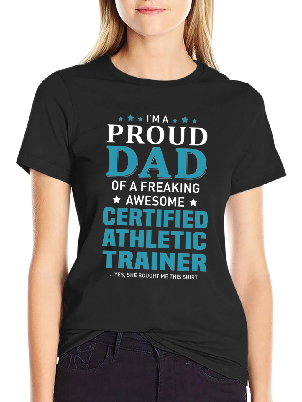 Proud Dad Certified Athletic Trainer Graphic Tee