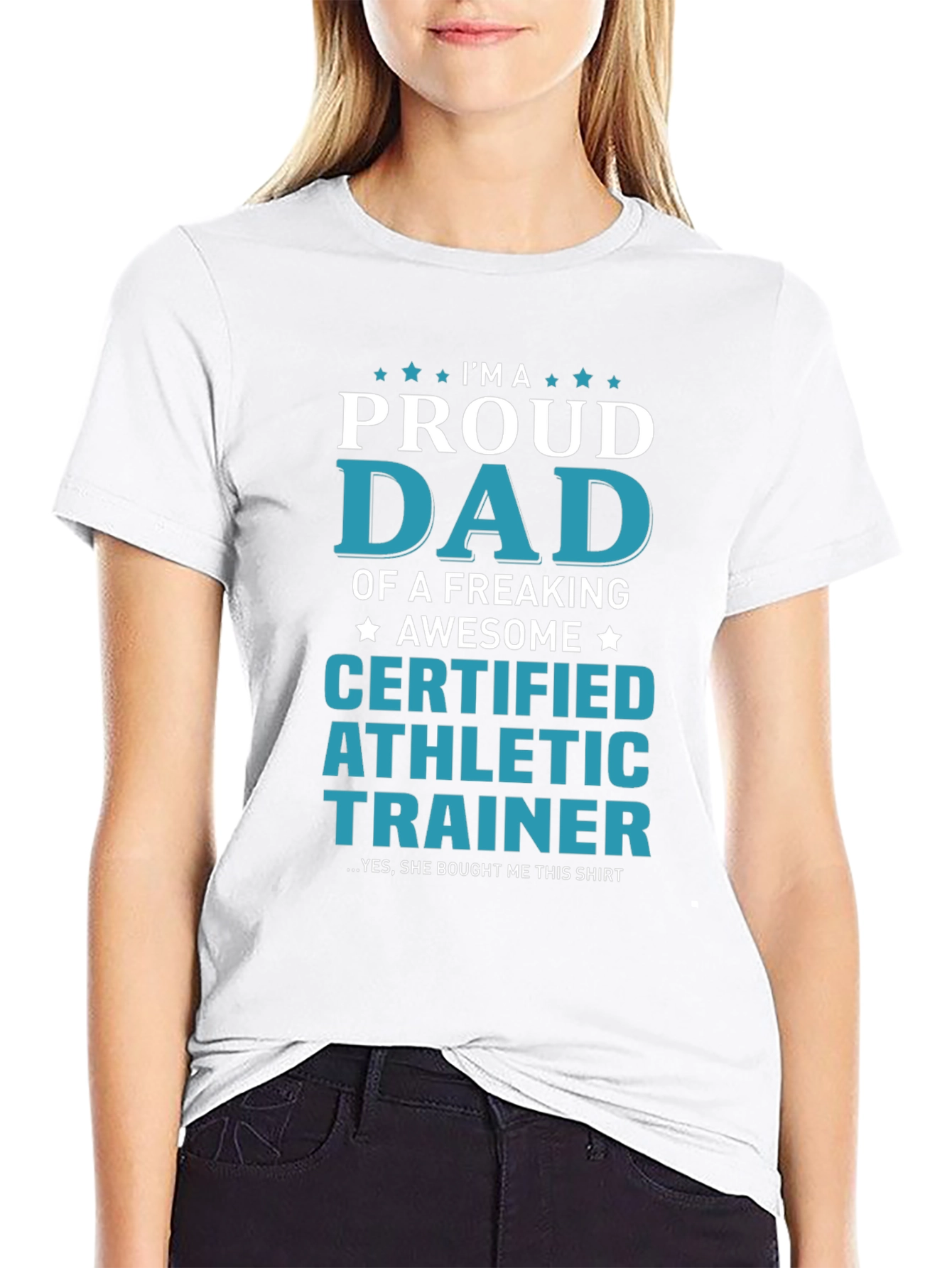 Proud Dad Certified Athletic Trainer Graphic Tee