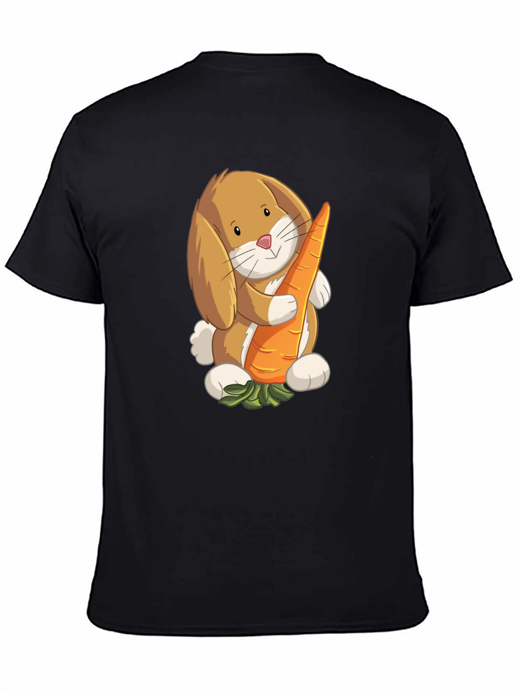 Cute Bunny Holding Carrot Graphic T-Shirt