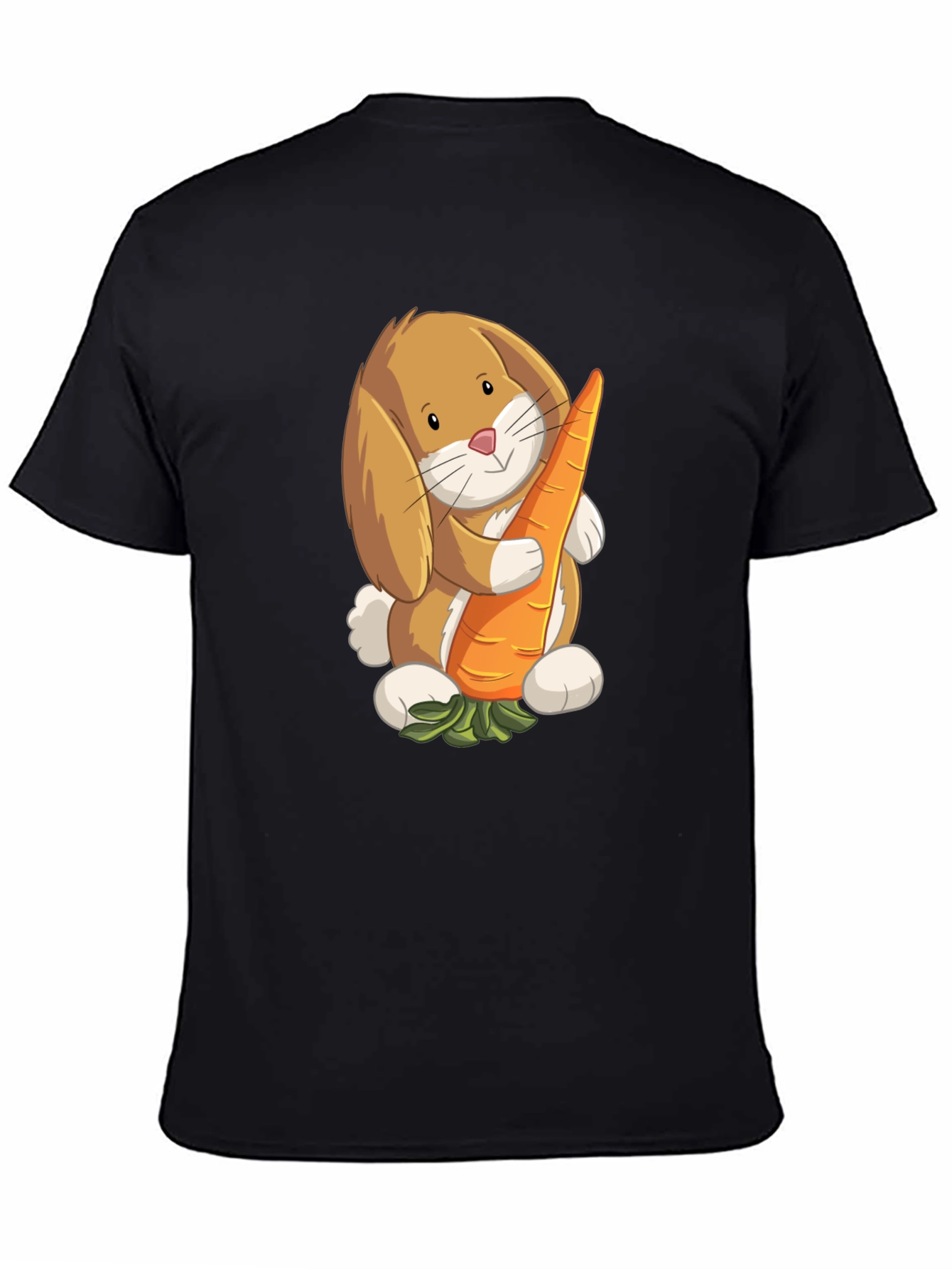 Cute Bunny Holding Carrot Graphic T-Shirt
