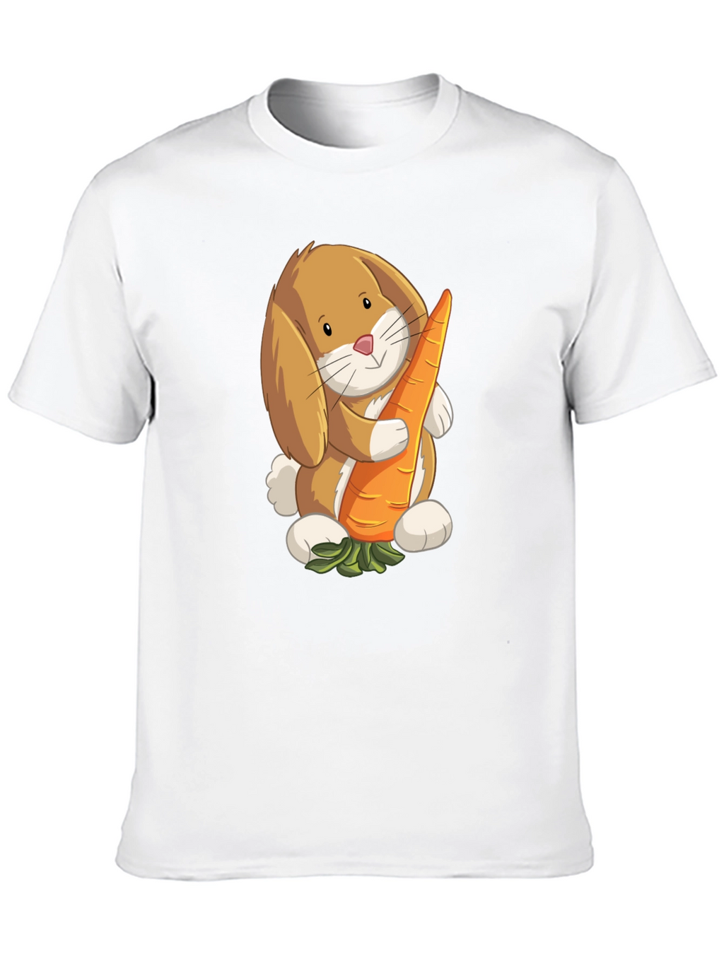 Cute Bunny Holding Carrot Graphic T-Shirt