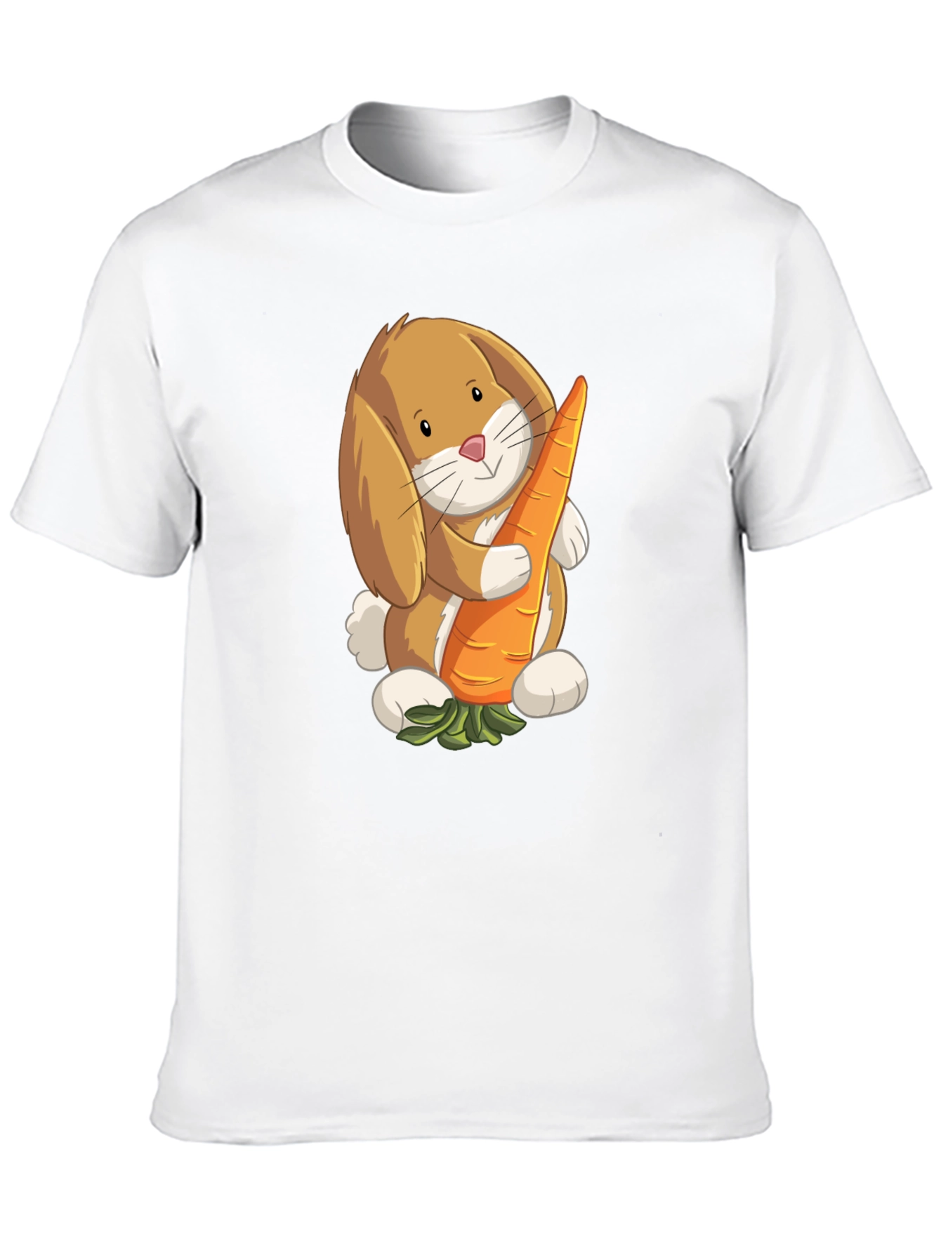 Cute Bunny Holding Carrot Graphic T-Shirt