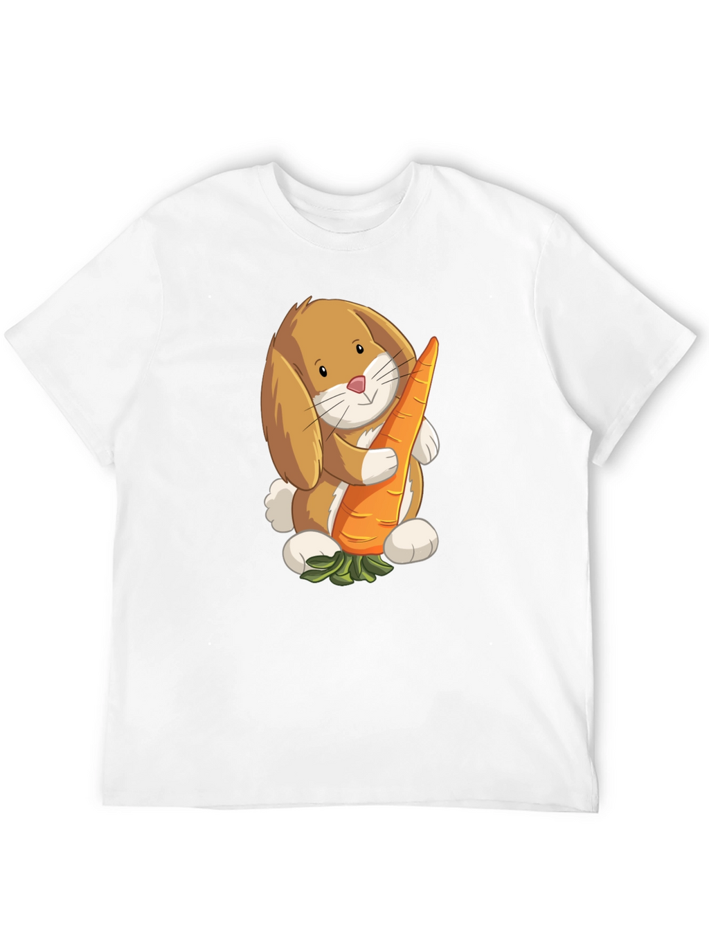 Cute Bunny Holding Carrot Graphic T-Shirt