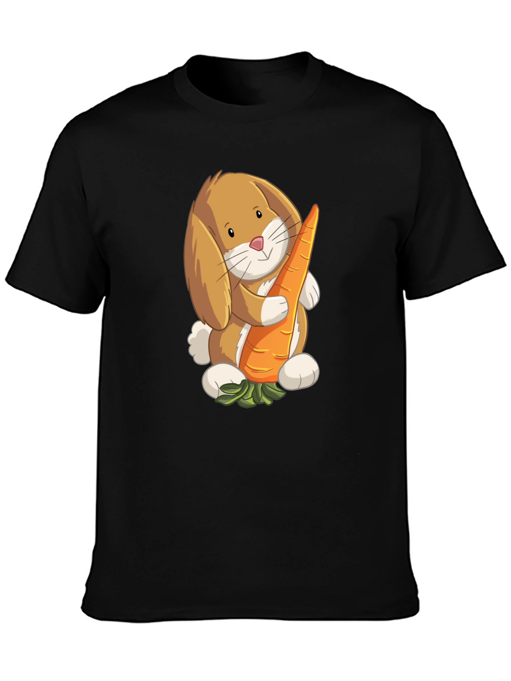 Cute Bunny Holding Carrot Graphic T-Shirt