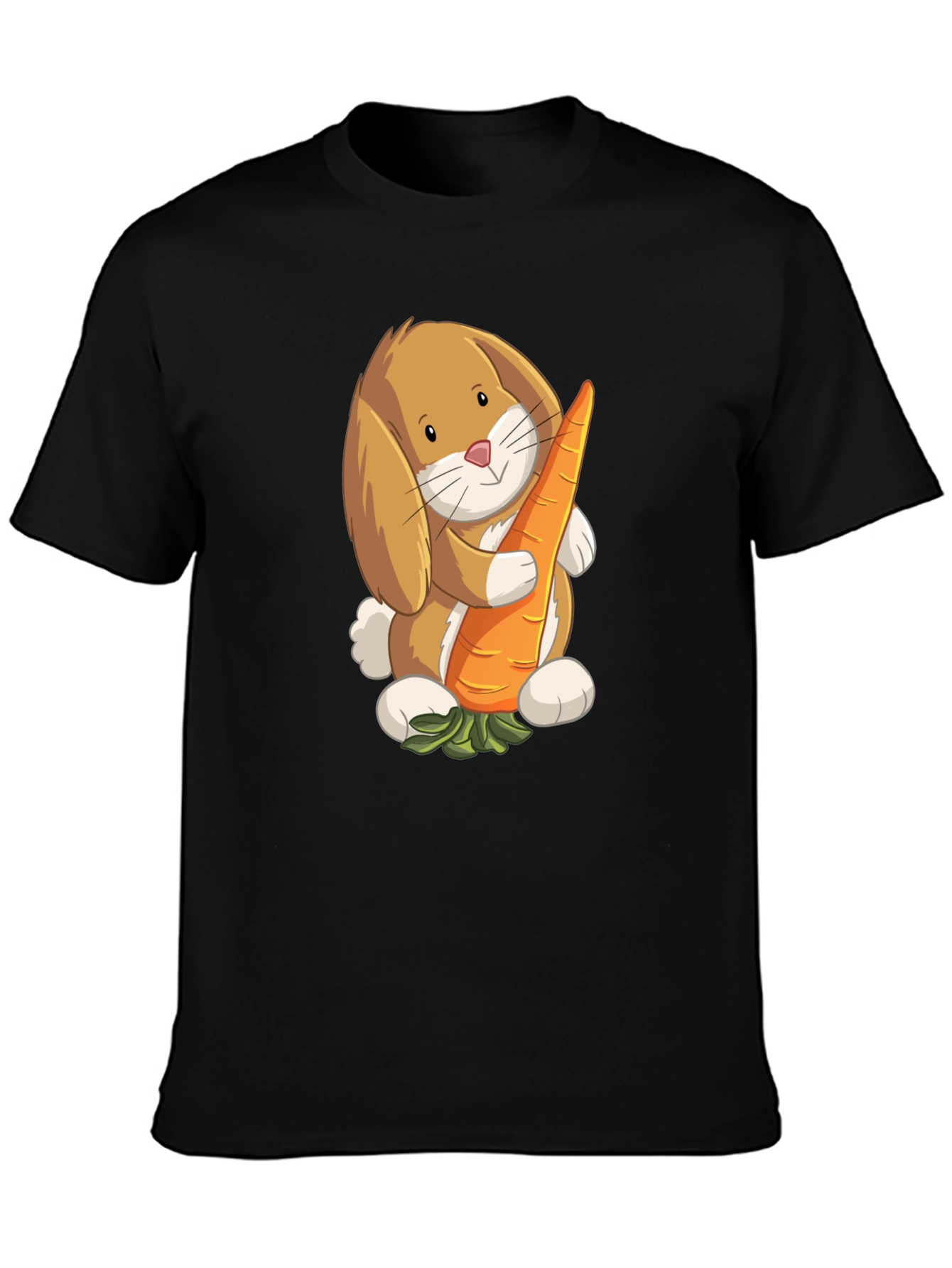 Cute Bunny Holding Carrot Graphic T-Shirt