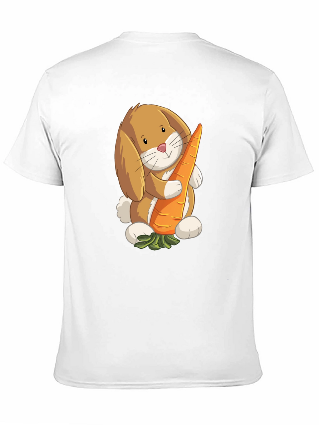 Cute Bunny Holding Carrot Graphic T-Shirt