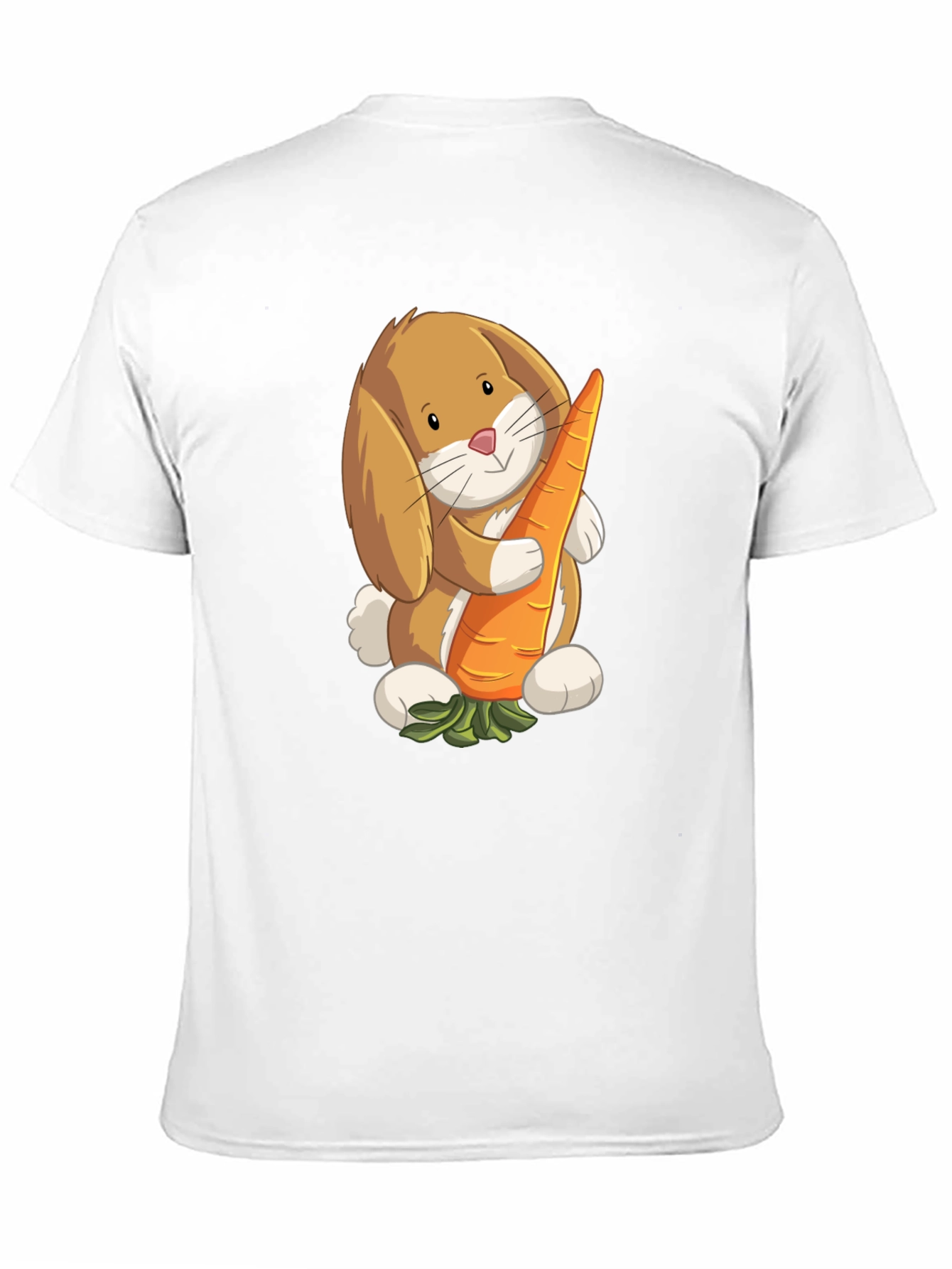 Cute Bunny Holding Carrot Graphic T-Shirt