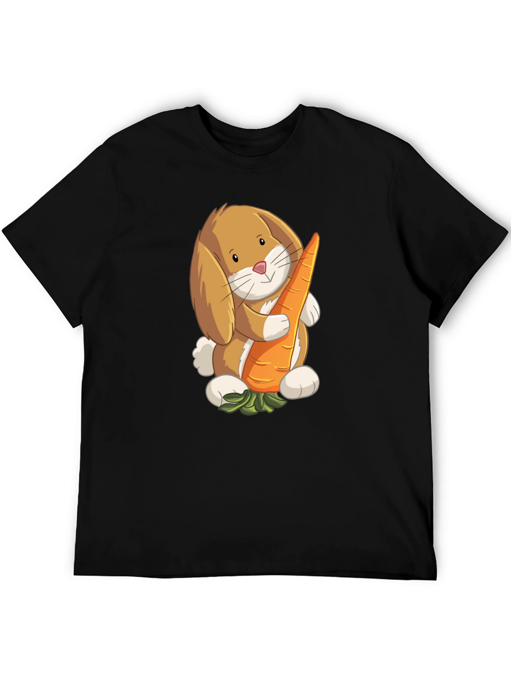 Cute Bunny Holding Carrot Graphic T-Shirt