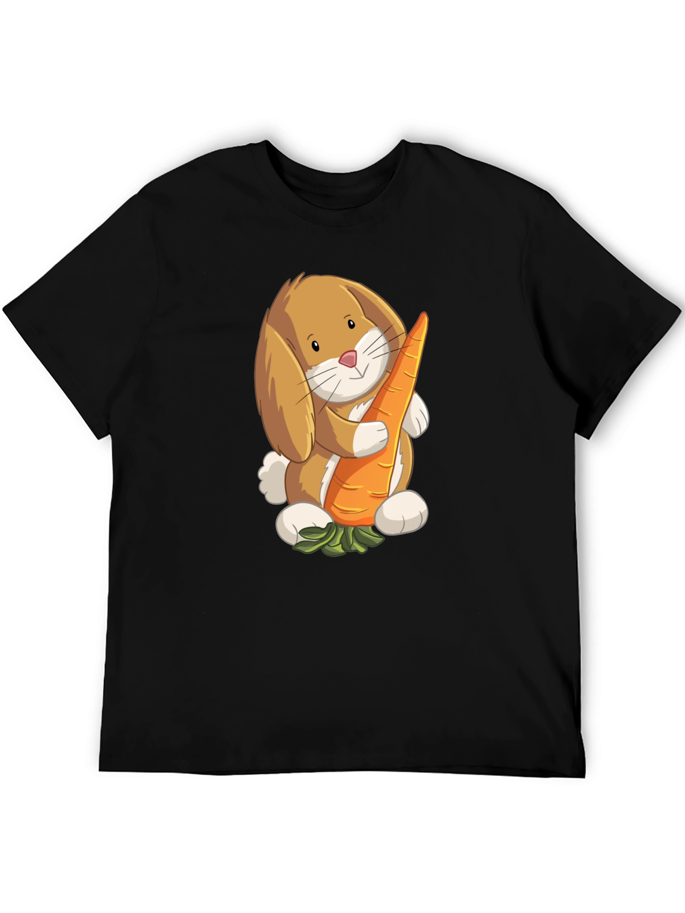 Cute Bunny Holding Carrot Graphic T-Shirt