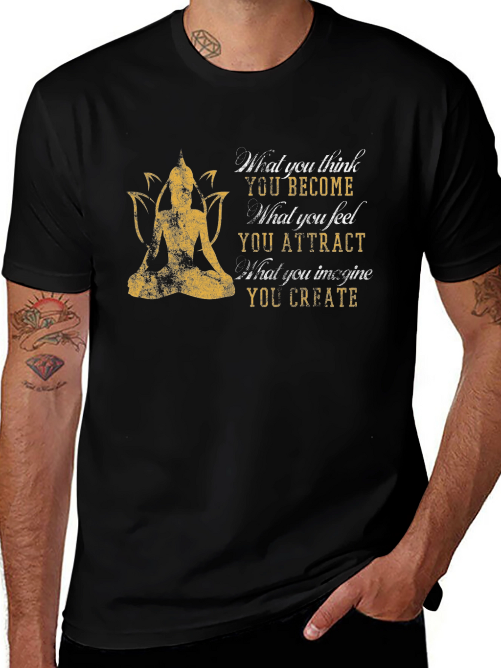Buddha Mindset T-Shirt - Positive Thinking Tee