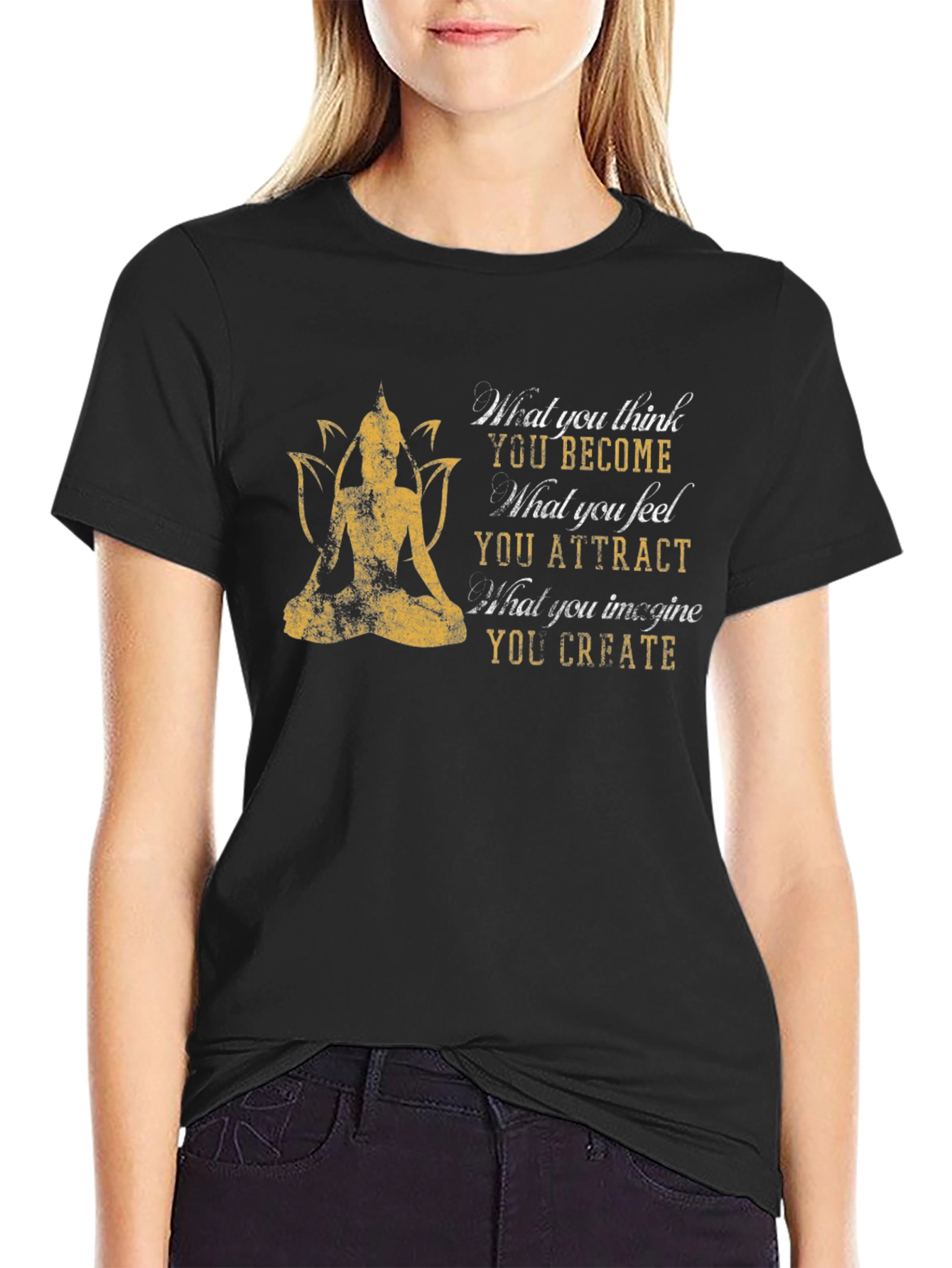 Buddha Mindset T-Shirt - Positive Thinking Tee