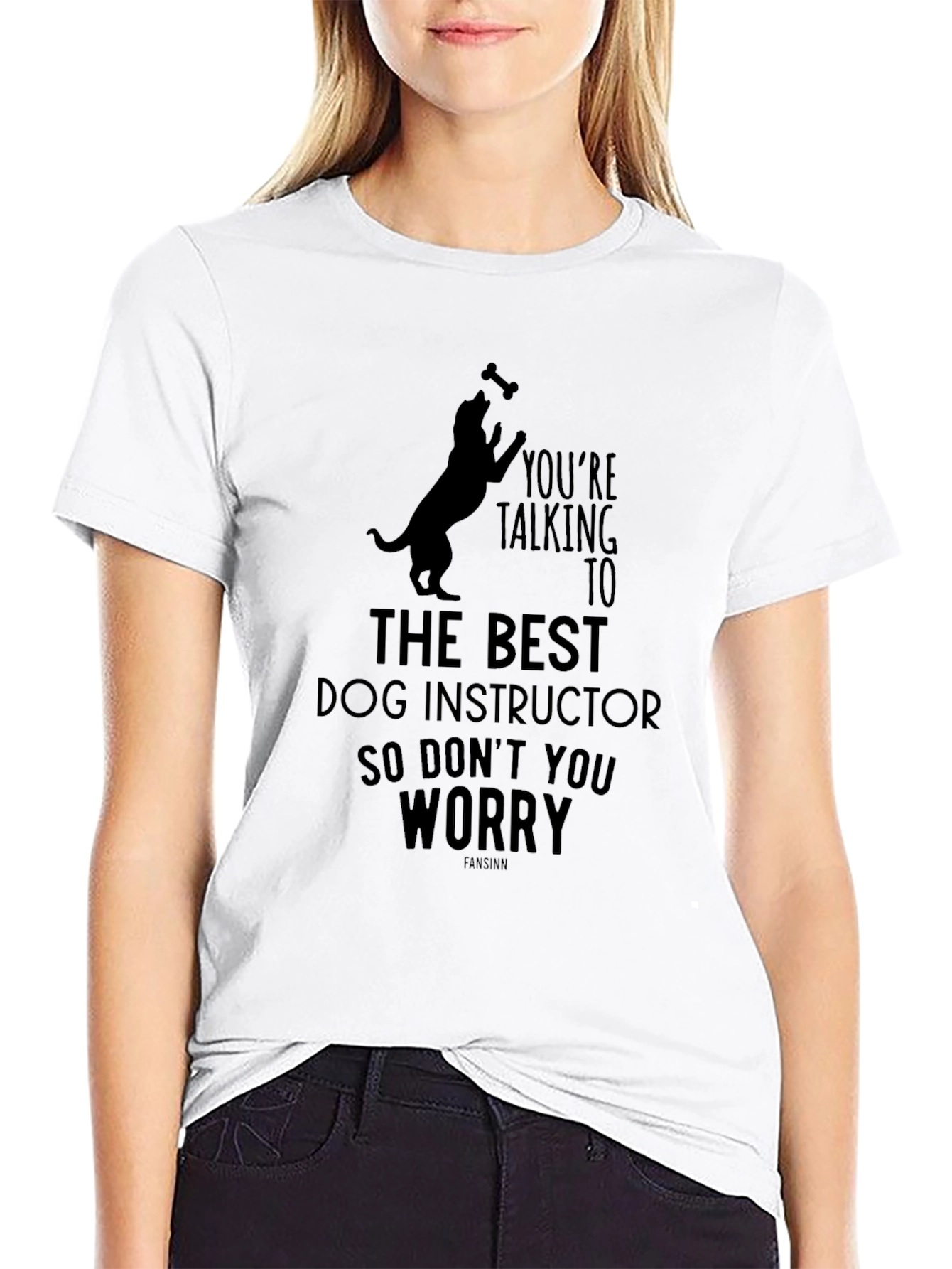 Best Dog Instructor Black Graphic Tee