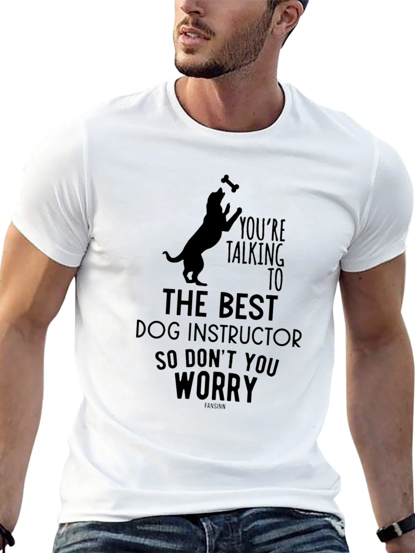 Best Dog Instructor Black Graphic Tee