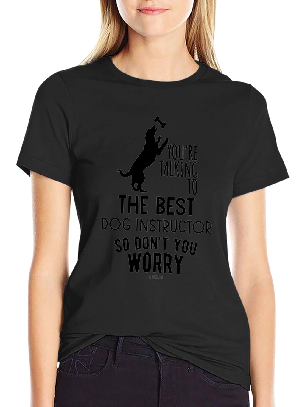 Best Dog Instructor Black Graphic Tee
