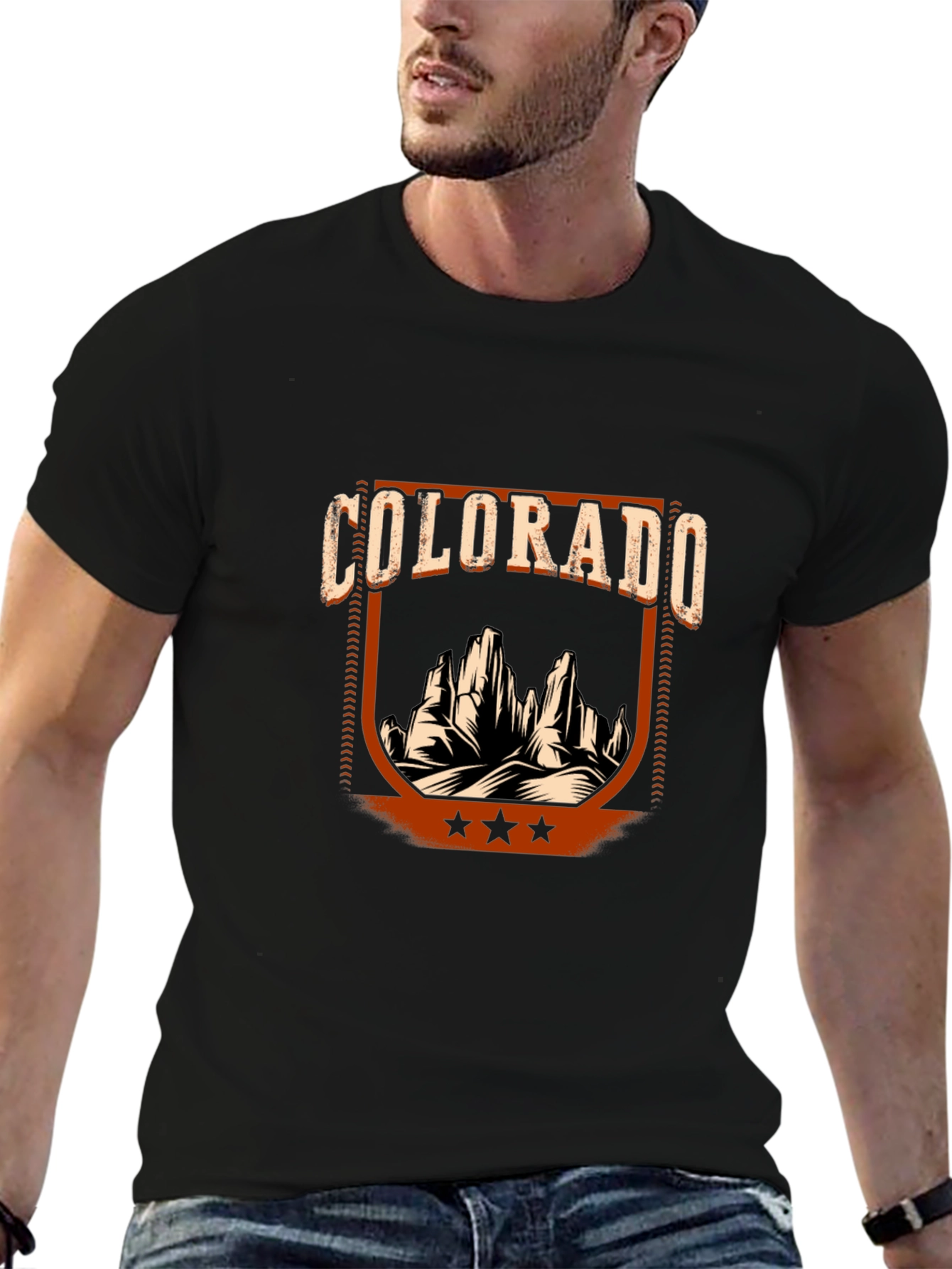 Colorado Desert Graphic T-Shirt - Black