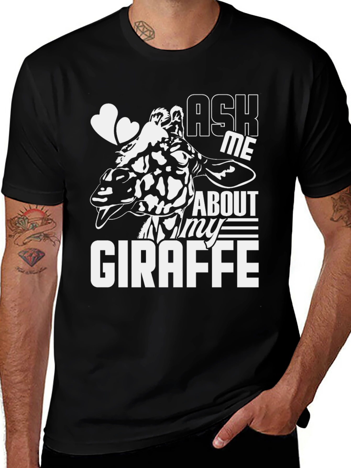 Ask Me About My Giraffe T-Shirt - Fun Animal Tee