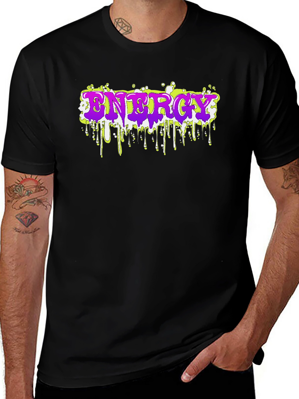Energy Drip T-Shirt - Bold Graphic Tee