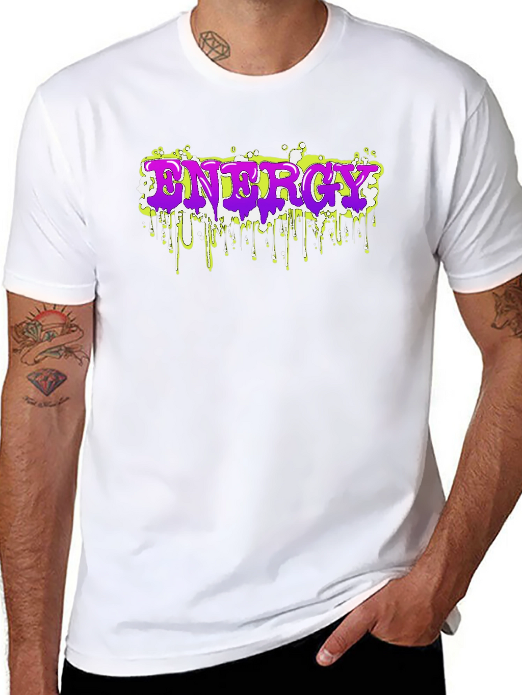Energy Drip T-Shirt - Bold Graphic Tee