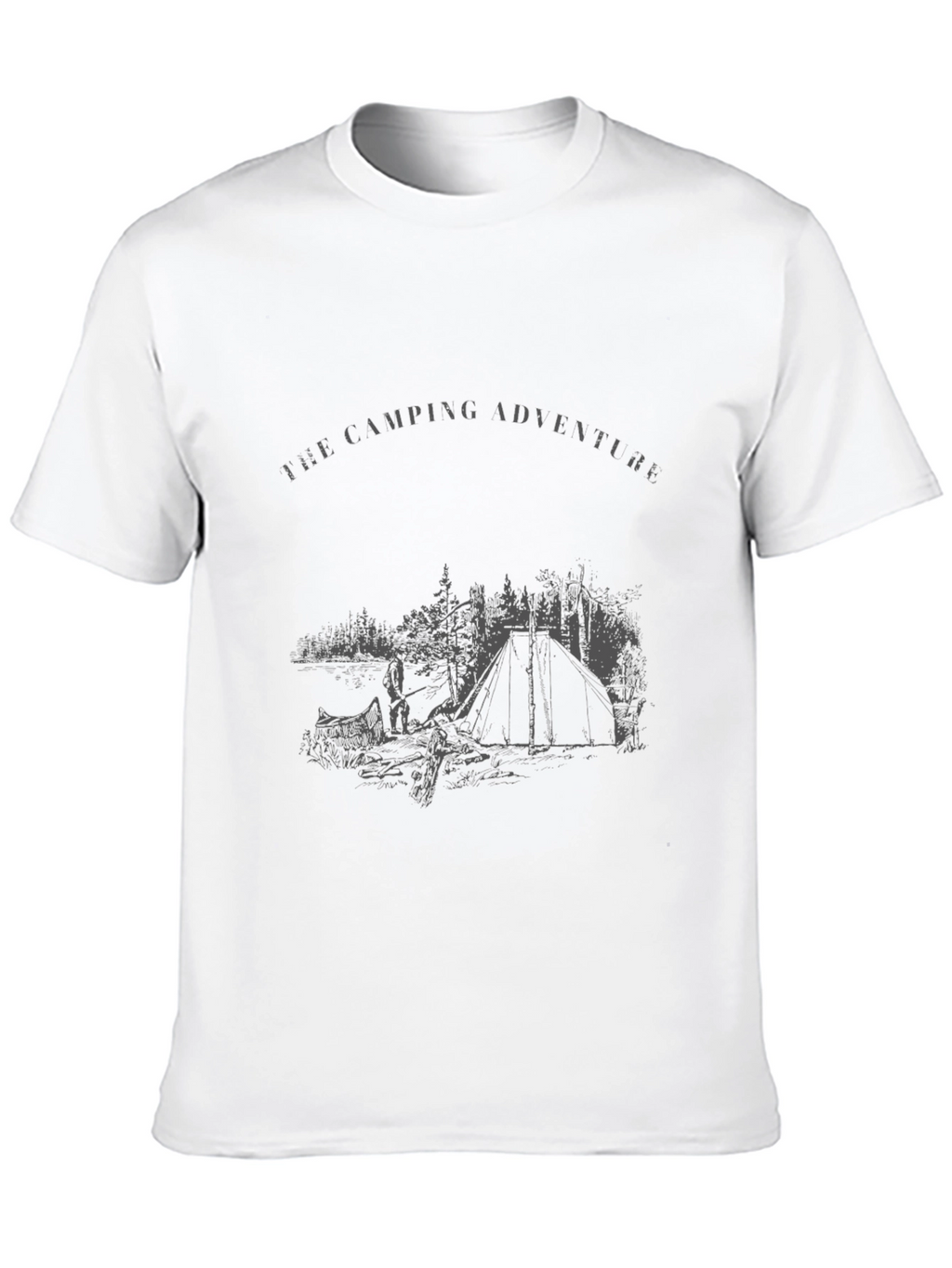 Camping Adventure Graphic Tee - Black