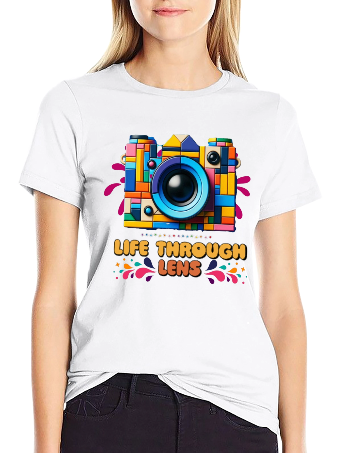 Colorful Camera Graphic Tee