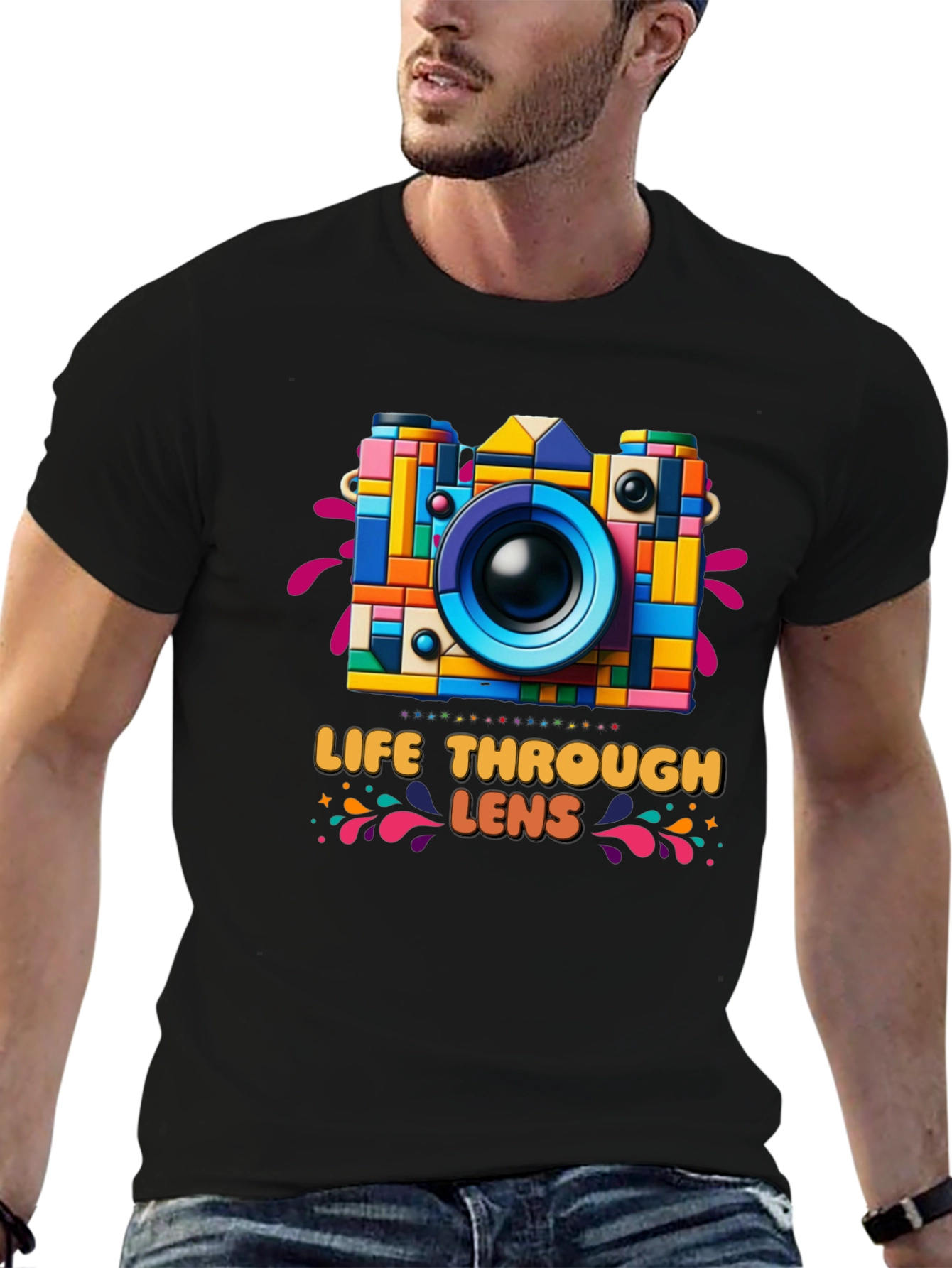 Colorful Camera Graphic Tee