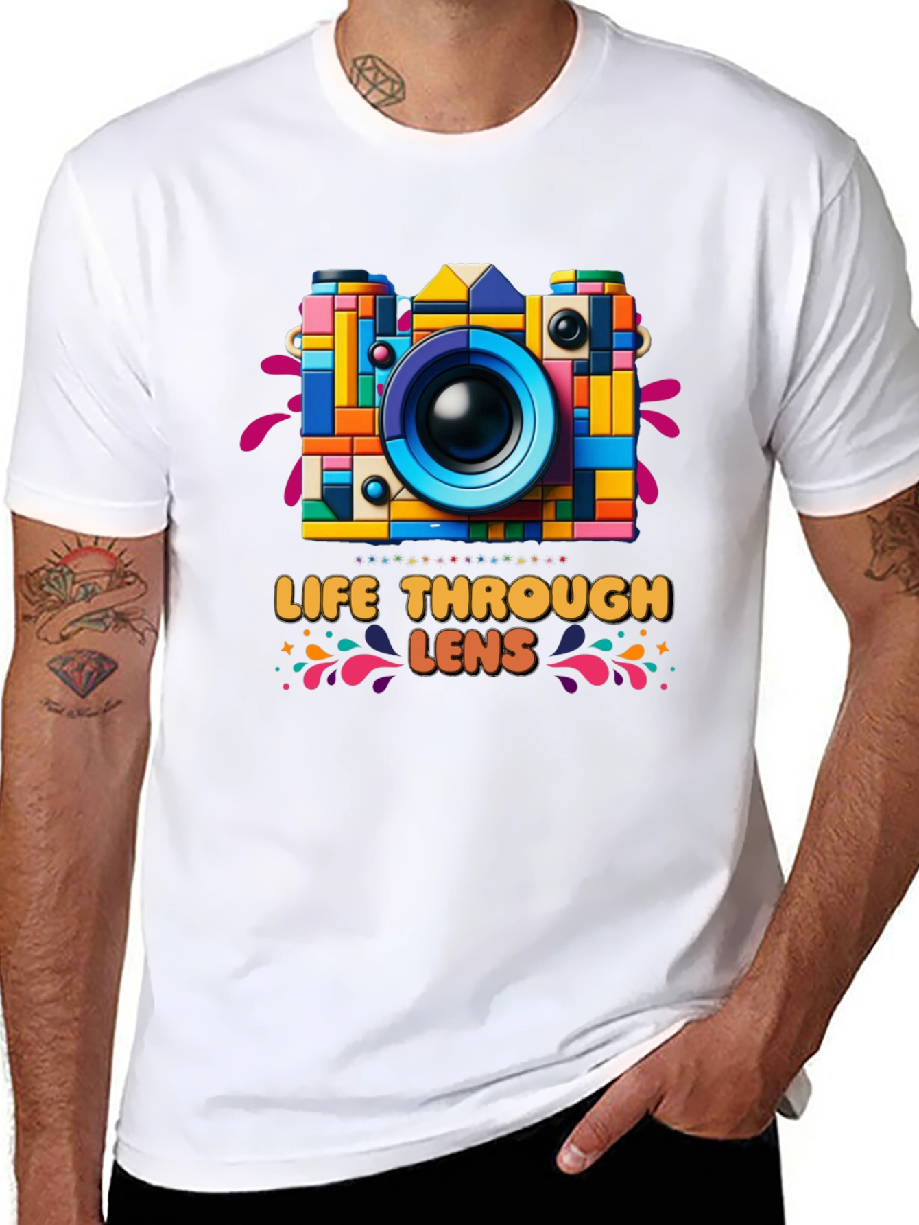 Colorful Camera Graphic Tee