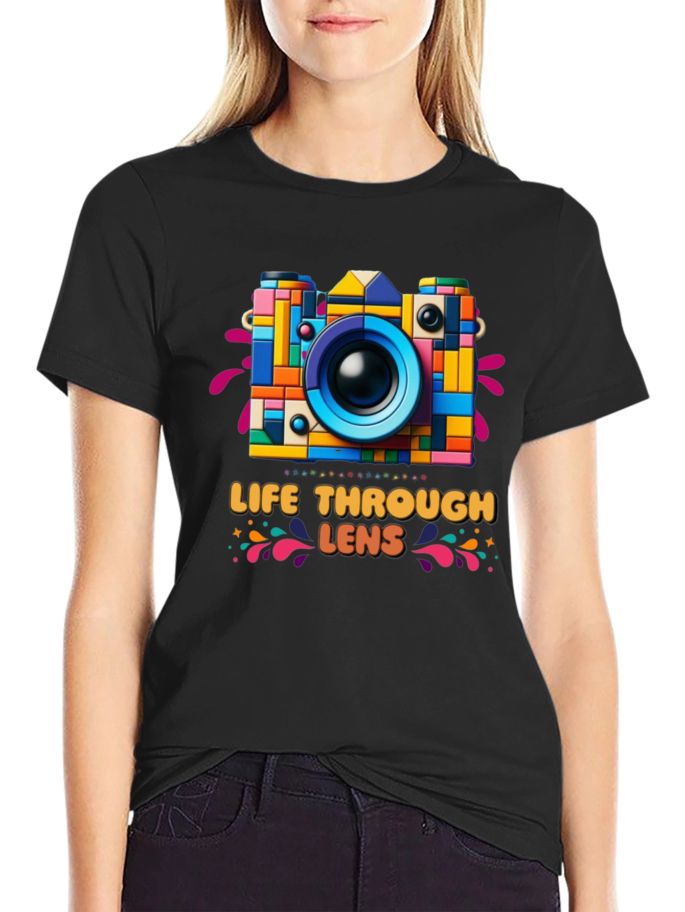 Colorful Camera Graphic Tee