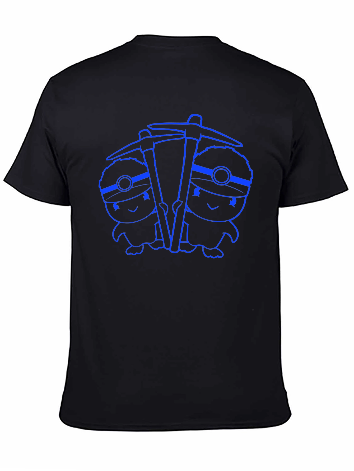 Miner Twins Graphic Tee - Black Cotton Comfort
