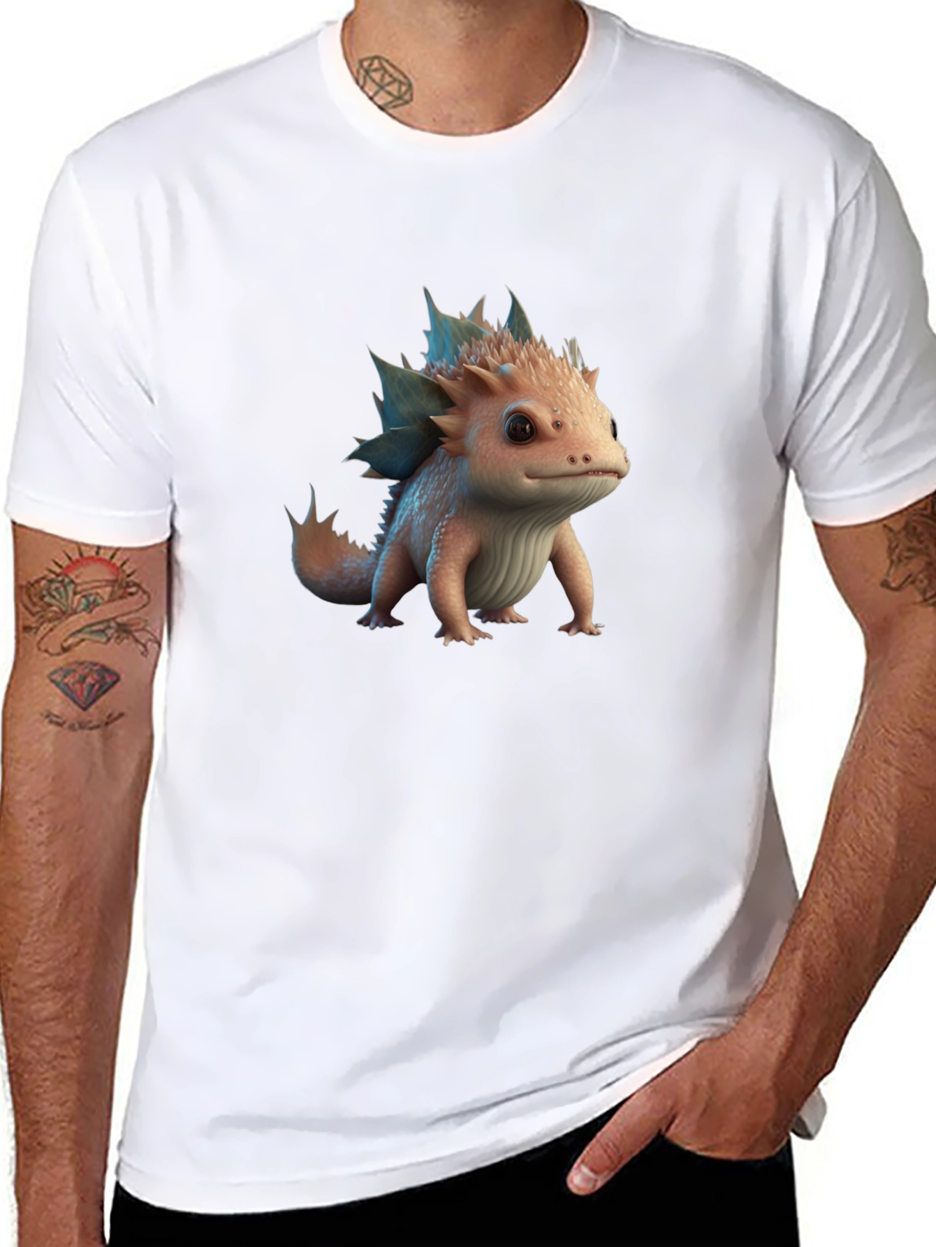 Cute Lizard Graphic Tee - Unique Design