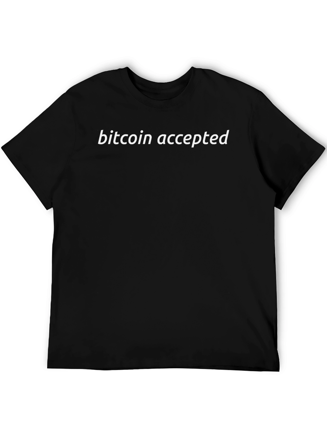 Bitcoin Accepted Graphic Tee - Crypto Fan T-Shirt