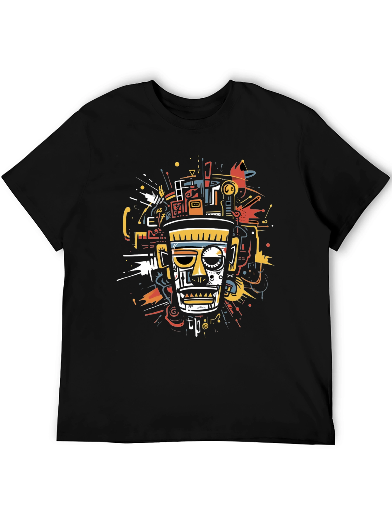 Abstract Aztec Warrior Graphic Tee